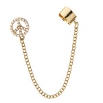 Pearl Studded Peace Ear Cuff