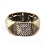 Antiqued Rhinestoned Pyramid Bracelet Antiqued Rhinestoned Pyramid Bracelet