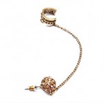 Filigree Ear Cuff with Crystal Ball