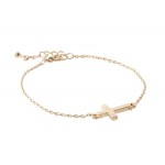 Mini Sideways Cross Bracelet