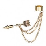 Heart Arrow Chain Ear Cuff