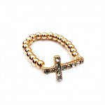 Beaded Cross Ring