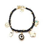 Hamsa Charms Braided Bracelet