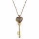 Key of Heart Locket Necklace