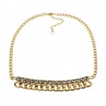 Rhinestoned Chain Necklace