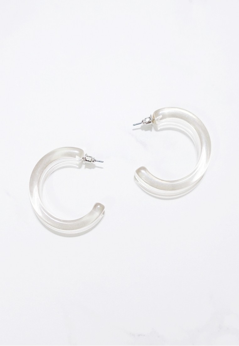Lucite Hoop Earring