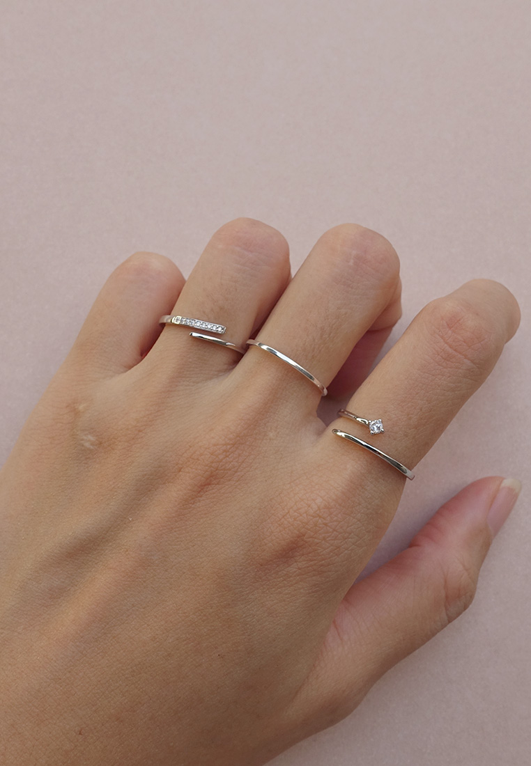 plain silver rings ladies