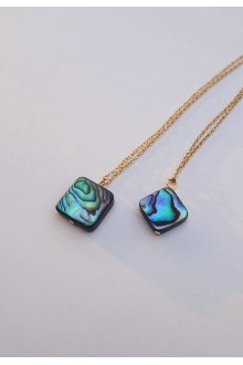 Square Abalone Shell Necklace