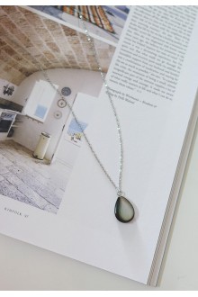 Mother-of-Pearl Teardrop Necklace