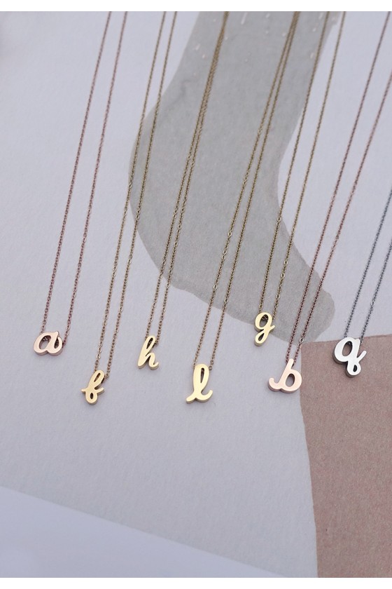 Script Initial Necklace