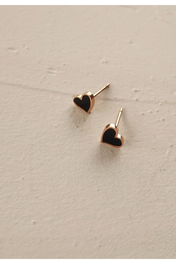 Black Heart Studs