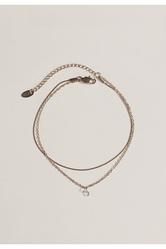 Marquise Layered Anklet