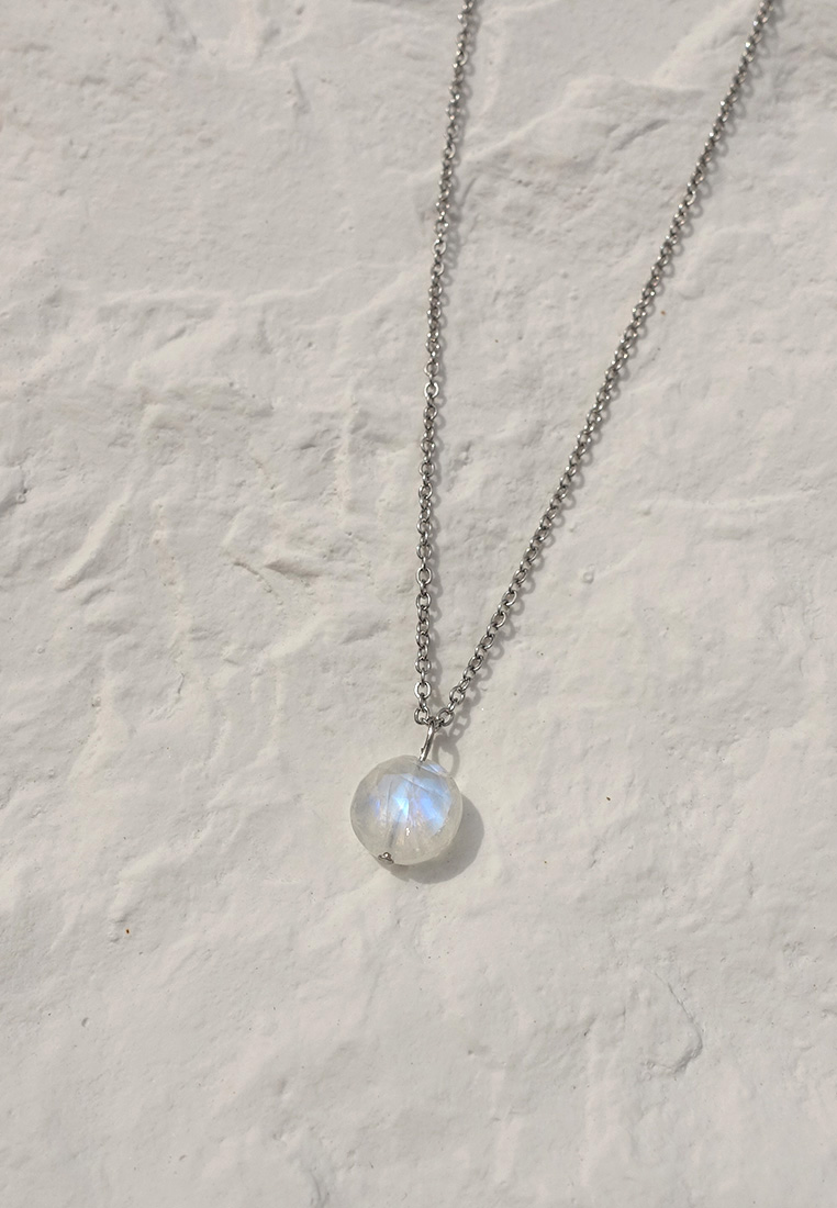 14k Yellow/White Gold Pear Cut Moonstone Necklace With Diamonds – Amer New  York
