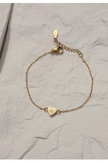 Mini Heart Initial Bracelet