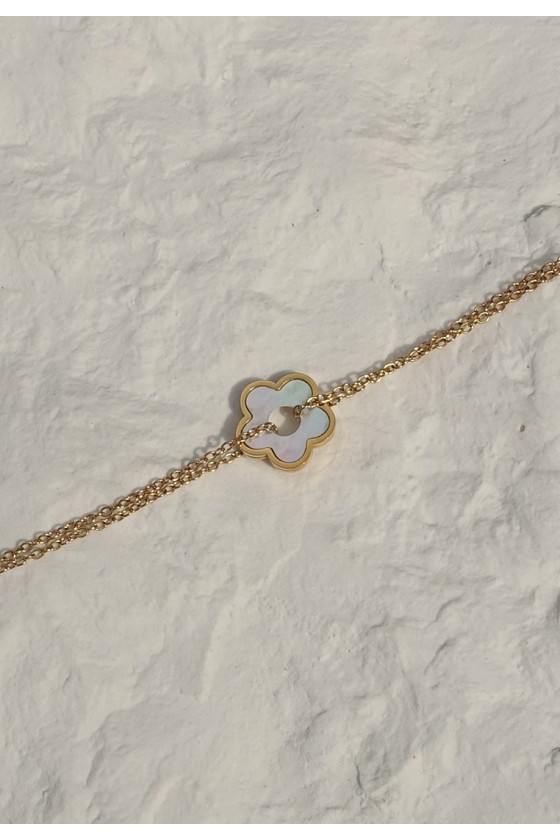 Mother-of-Pearl Floral Bracelet
