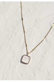 Mother-of-Pearl Square Necklace