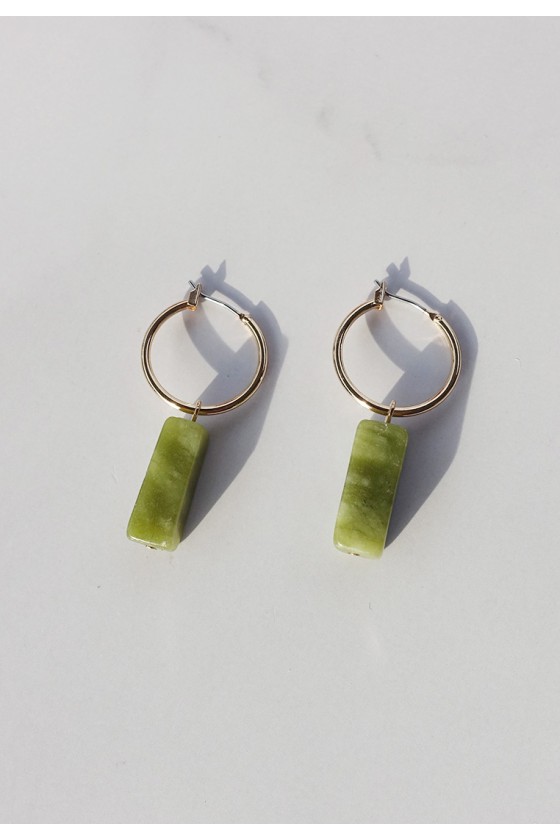 Portofino Stone Earring-Melon Jade-OS main image 1