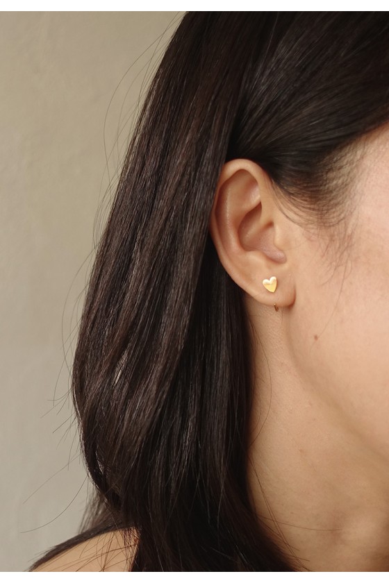 Mini Heart Huggie Earring