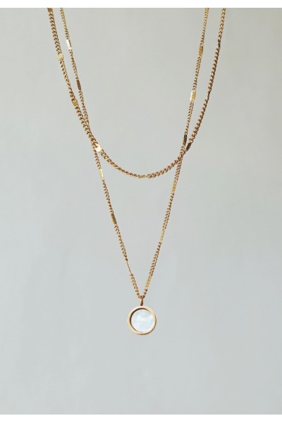 Mother-of-Pearl Layered Necklace