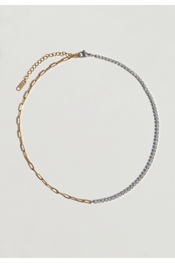 Half & Half Tennis Necklace