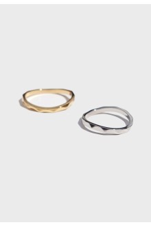 Faceted Curve Band Ring