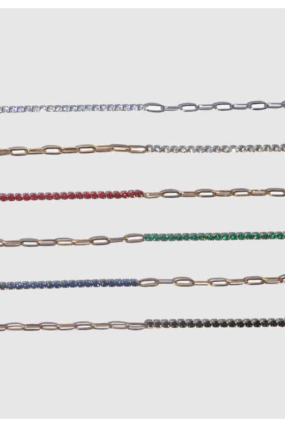 Half & Half Tennis Bracelet