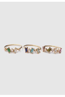  Cluster Baguette Ring