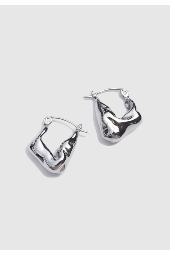 Irregular Molten Hoop Earrings