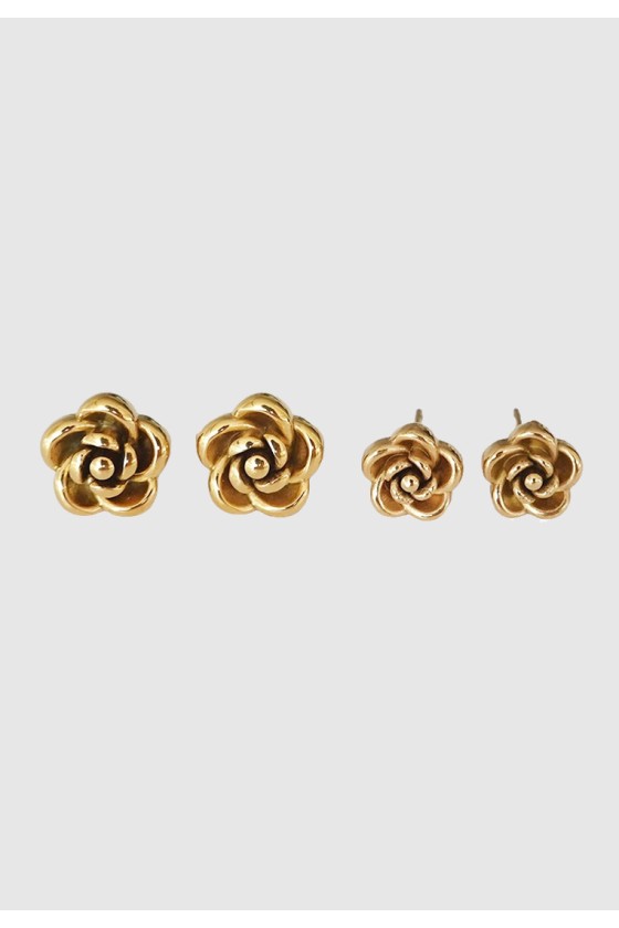 Fleur Rose Stud Earrings