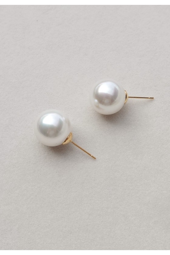 Large Pearl Studs Earrings