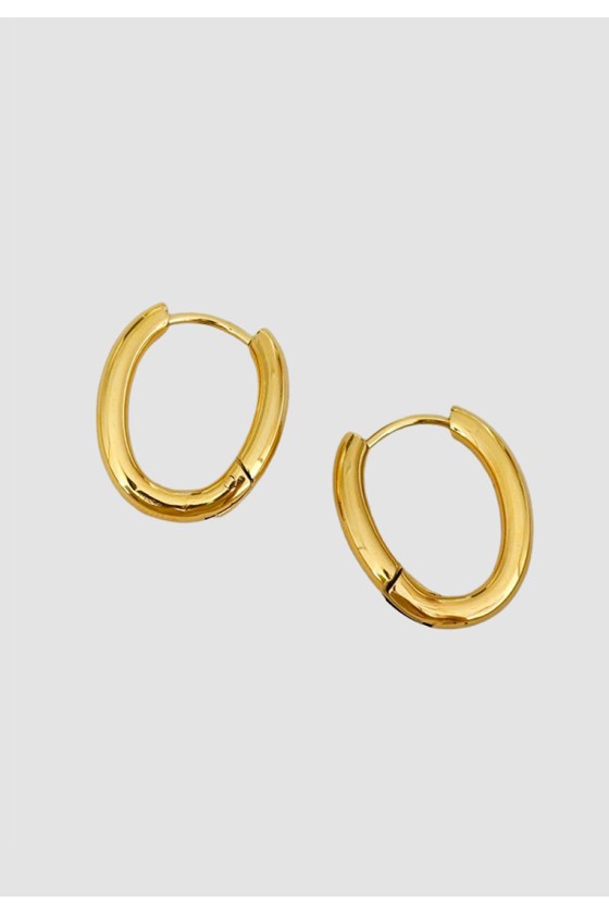 Luna Oval Hoop Earrings
