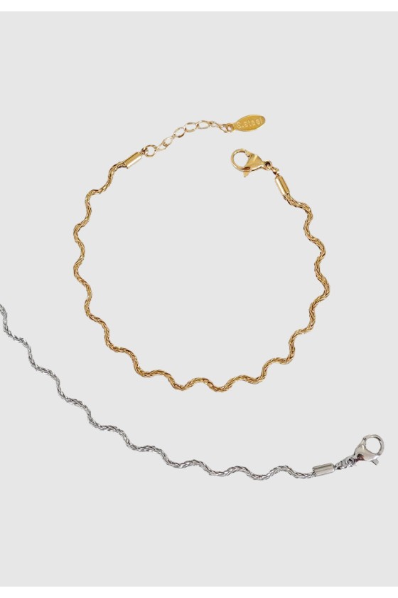 Wave Twist Chain Bracelet