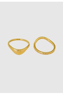 Set of 2 Sunrise Ring Set