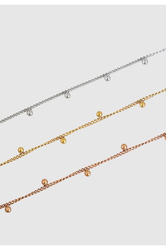 Dotted Minimal Chain Bracelet