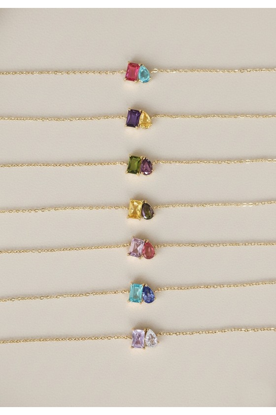 Toi et Moi Birthstone Bracelet