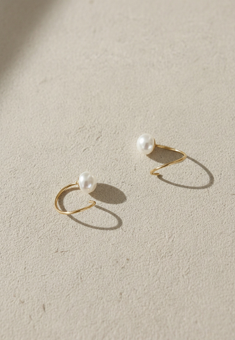 Pearl Whisper Spiral Earrings Pearl Whisper Spiral Earrings