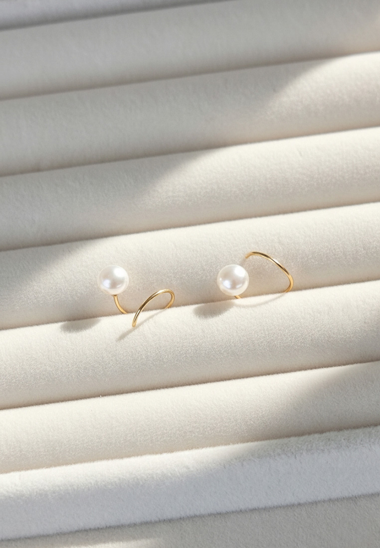 Pearl Whisper Spiral Earrings Pearl Whisper Spiral Earrings