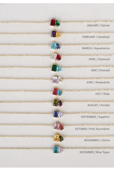 Toi et Moi Birthstone Bracelet