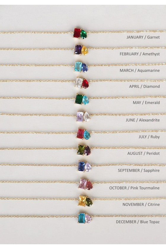 Toi et Moi Birthstone Bracelet