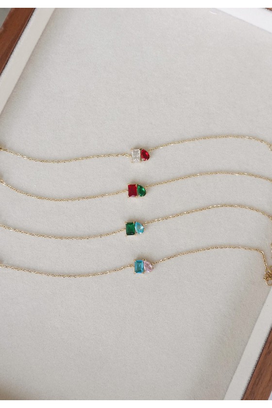 Toi et Moi Birthstone Bracelet