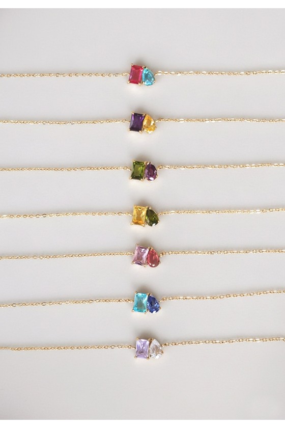 Toi et Moi Birthstone Bracelet