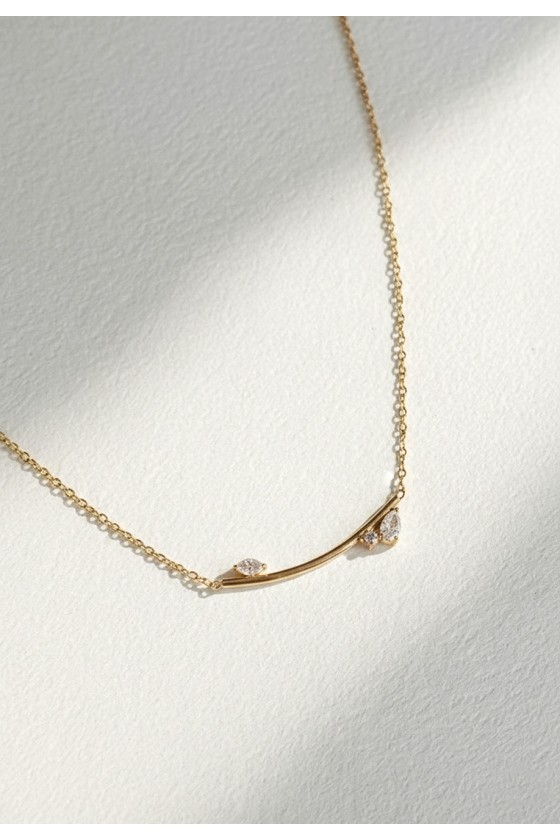 Lira Crescent Spark Necklace