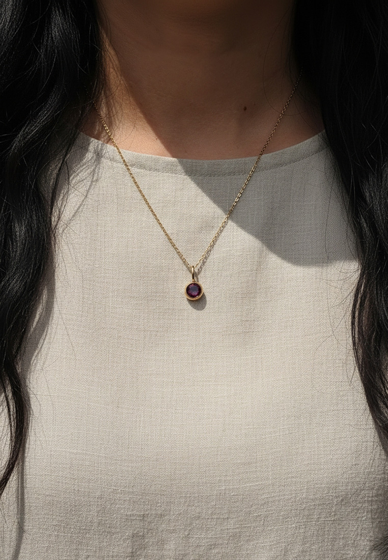 Solitaire Birthstone Necklace Solitaire Birthstone Necklace