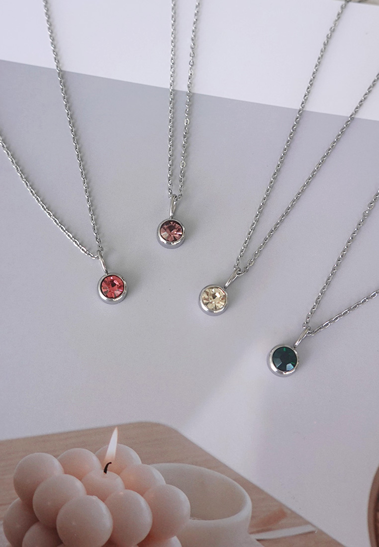 Solitaire Birthstone Necklace Solitaire Birthstone Necklace