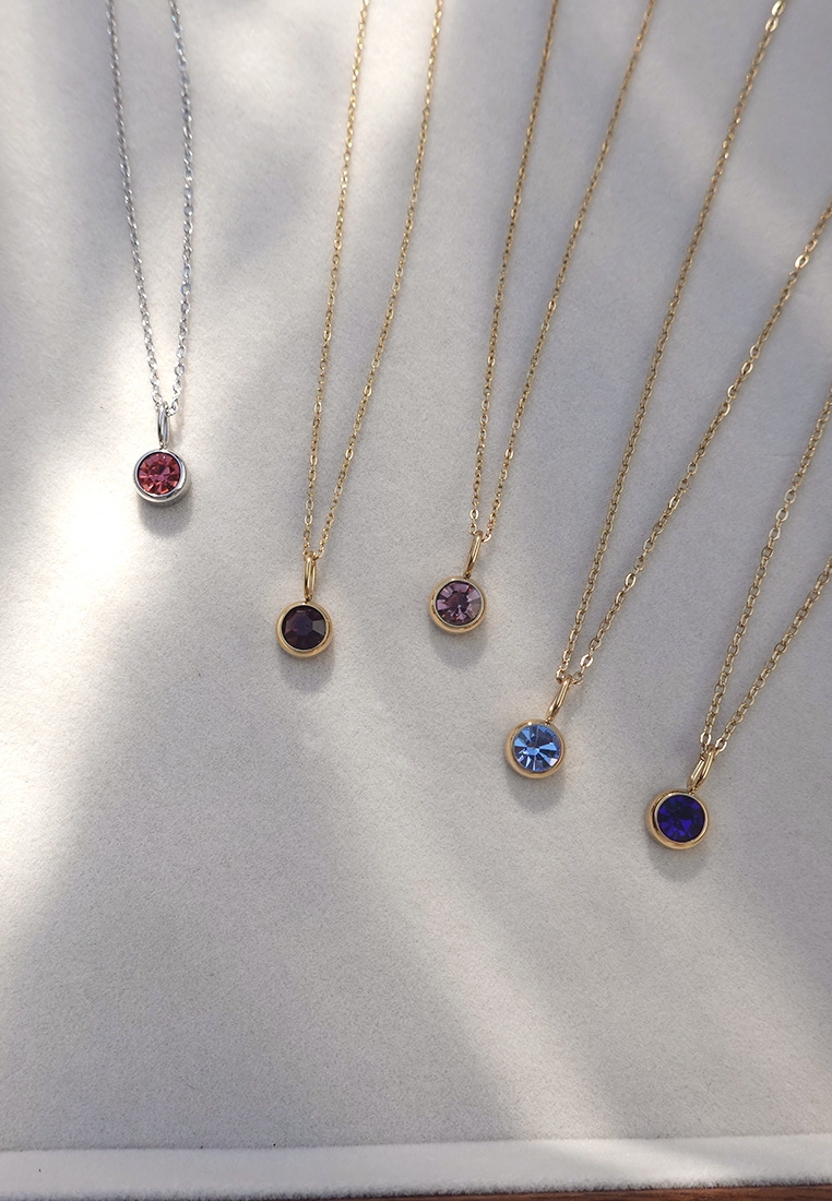 Solitaire Birthstone Necklace Solitaire Birthstone Necklace