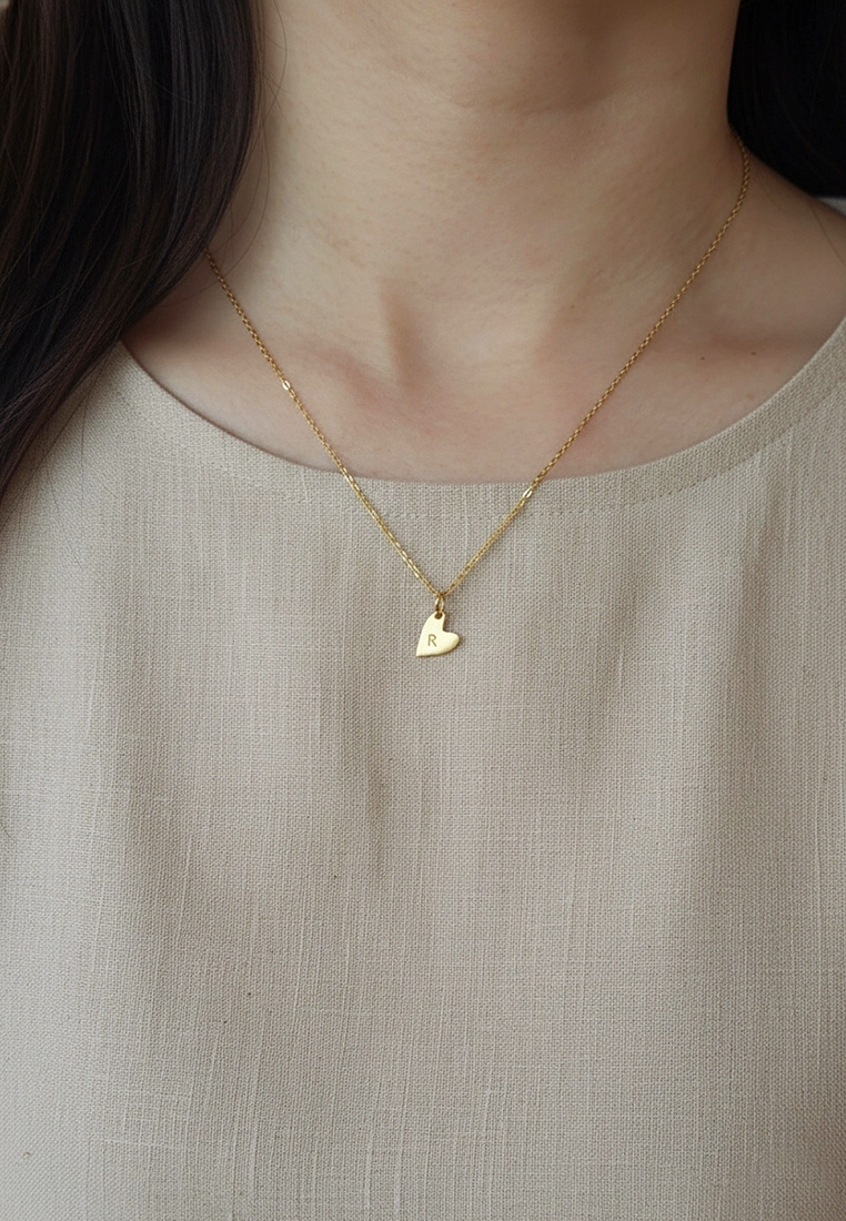 Yours Truly Initial Heart Necklace Yours Truly Initial Heart Necklace