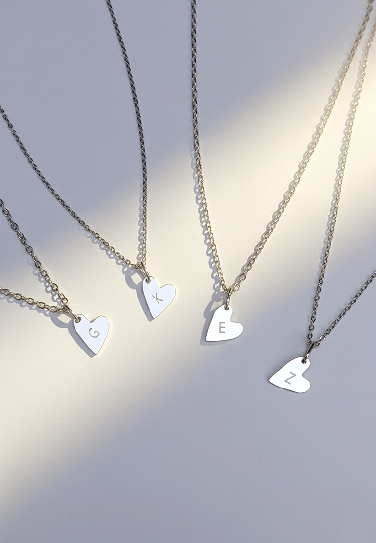 Yours Truly Initial Heart Necklace Yours Truly Initial Heart Necklace