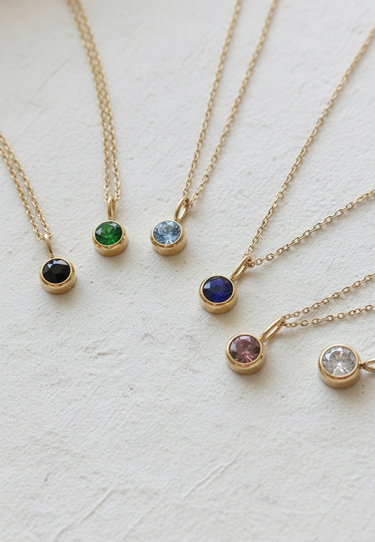 Solitaire Birthstone Necklace Solitaire Birthstone Necklace