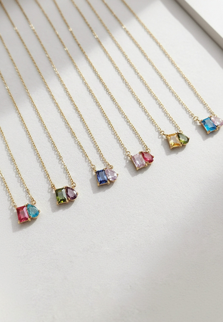 Toi et Moi Birthstone Necklace Toi et Moi Birthstone Necklace