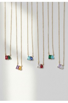 Toi et Moi Birthstone Necklace